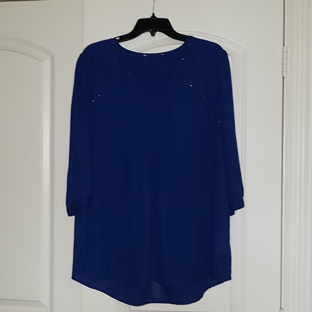 Royal blue blouse. 1X